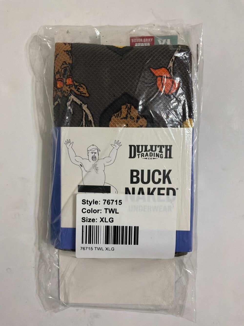 Duluth Trading Buck Naked Boxer Briefs Men's XL Pattern Print 76715 TWL New